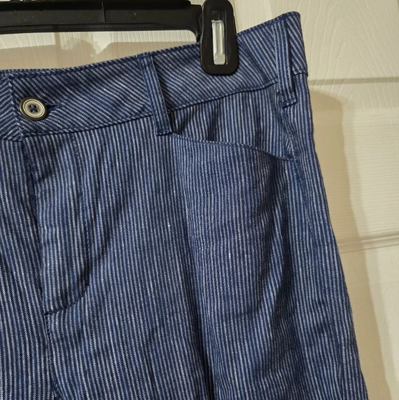 NWOT NYDJ Striped Straight-Leg Linen Blend Trouser Pants w/ Lift/Tuck Technology - Picture 6 of 13